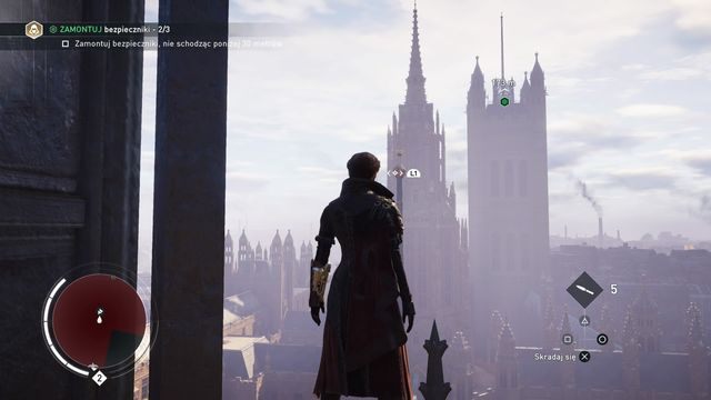 Używaj linki, aby szybko przemieszczać się pomiędzy odległymi wieżyczkami. - 02 - Wolność prasy | Solucja Assassins Creed Syndicate - Assassins Creed: Syndicate - poradnik do gry