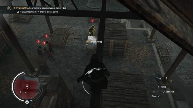 Grupę przy trzeciej skrzyni także możesz z łatwością zabić z góry. - 04 - Wiadomości prosto z drutu | Solucja Assassins Creed Syndicate - Assassins Creed: Syndicate - poradnik do gry