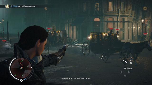 Wykorzystaj możliwość celowania, aby sprawniej eliminować wrogie powozy. - 06 - Skrzynia z wozu... | Solucja Assassins Creed Syndicate - Assassins Creed: Syndicate - poradnik do gry