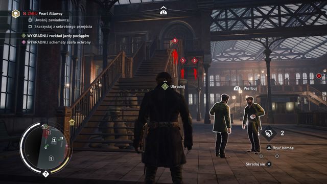 Pomieszczenie, w którym znajdziesz rozkład jazdy dla konduktora oraz przetrzymywanego zwiadowcę (cel opcjonalny). - 05 - Koniec trasy | Solucja Assassins Creed Syndicate - Assassins Creed: Syndicate - poradnik do gry