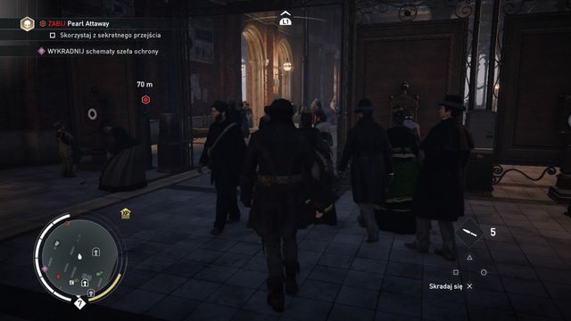 Podążając wraz z tłumem możesz bezpiecznie ominąć pilnujących przejścia przeciwników. - 05 - Koniec trasy | Solucja Assassins Creed Syndicate - Assassins Creed: Syndicate - poradnik do gry