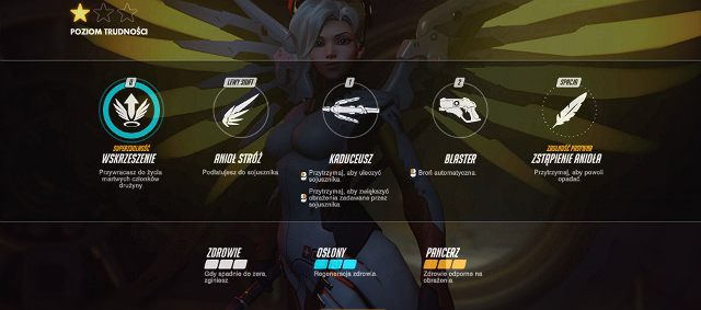 Łaska to jedna z reprezentantek grupy Wsparcia bez której drużyna może mieć nie lada trudności w trakcie rozgrywki - Bohaterowie polecani na start | Bohaterowie w Overwatch - Overwatch - poradnik do gry