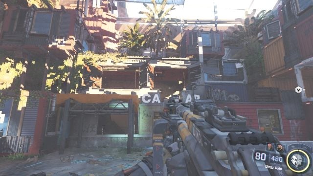 Zniszczone okno, w którym rozstawiona była wieżyczka - 04 - Prowokacja | Opis przejścia w Enemy Front - Call of Duty: Black Ops III - poradnik do gry