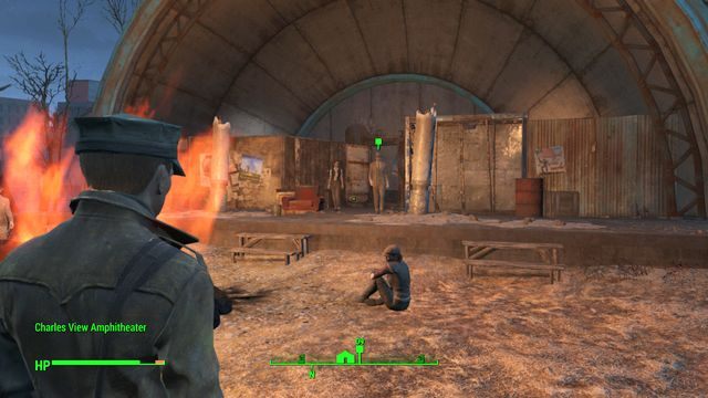 Amfiteatr, gdzie odnajdziesz Brata Thomasa, który więzi dziewczynę - Emogene bierze sobie kochanka | Solucja Fallout 4 - Fallout 4 - poradnik do gry