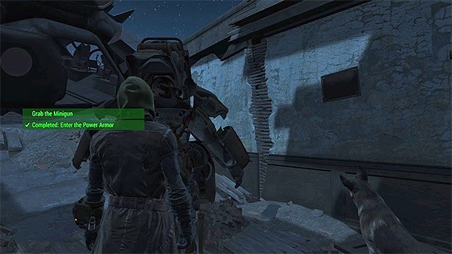 Uaktywnij zbroję wspomaganą i zabierz działko obrotowe z wraku statku powietrznego - Gdy wzywa wolność | Główny wątek fabularny Fallout 4 - Fallout 4 - poradnik do gry
