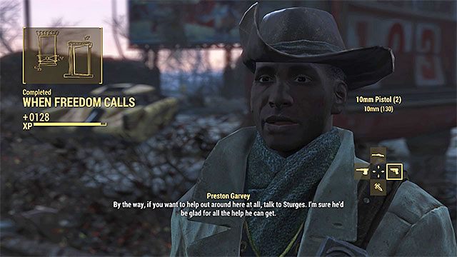 Spotkaj się z Prestonem gdy ten dotrze do Sanktuarium - Gdy wzywa wolność | Główny wątek fabularny Fallout 4 - Fallout 4 - poradnik do gry