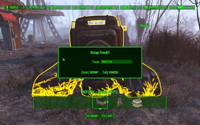 Możesz pozyskać materiały pozbywając się zbędnych elementów dekoracji na stacji - Kryjówka Mercer | Solucja Fallout 4 - Fallout 4 - poradnik do gry