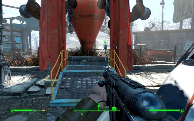 Winda prowadząca do wieży na spotkanie z Dyrektorem - Zamelduj się u dyrektora w Galerii General Atomics (Galeria General Atomics) - Fallout 4 - poradnik do gry