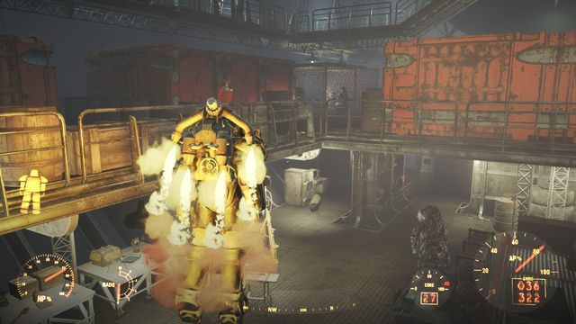 Korzystanie z jetpacka zabiera nam wytrzymałość, jednak nie wymaga żadnego paliwa. - Nowy świt | Zadania frakcji Bractwa Stali | Solucja Fallout 4 - Fallout 4 - poradnik do gry