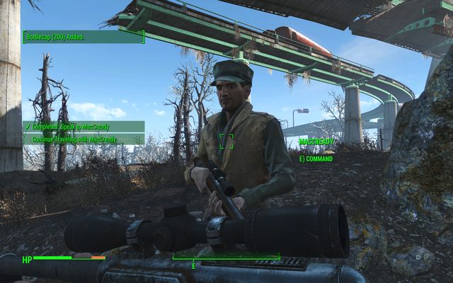 Po zabiciu celów musisz poszwendać się trochę z kolegą i zdobyć więcej jego uznania - Początek długiej drogi - MacCready | Zadania towarzyszy | Solucja Fallout 4 - Fallout 4 - poradnik do gry
