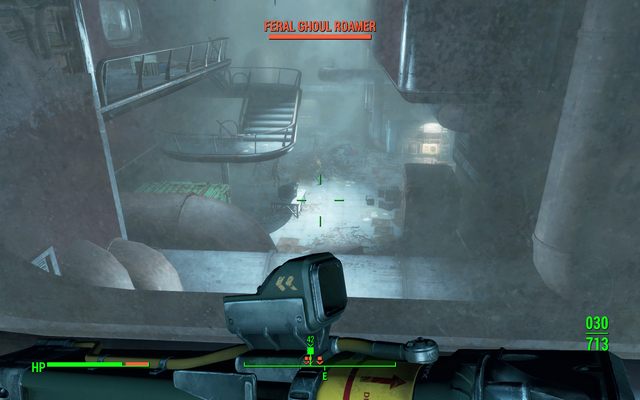 W piwnicach znajdują się nieco potężniejsze ghule niż w głównym budynku - Początek długiej drogi - MacCready | Zadania towarzyszy | Solucja Fallout 4 - Fallout 4 - poradnik do gry