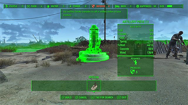 Wybierz z listy projektów stanowisko artyleryjskie - Połączone siły | Solucja Fallout 4 - Fallout 4 - poradnik do gry