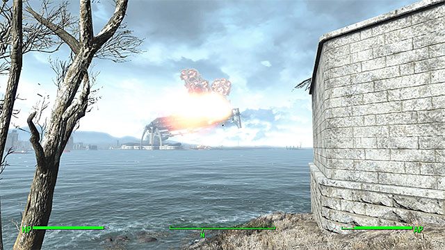 Ostrzał doprowadzi do zniszczenia statku powietrznego Bractwa Stali - Połączone siły | Solucja Fallout 4 - Fallout 4 - poradnik do gry