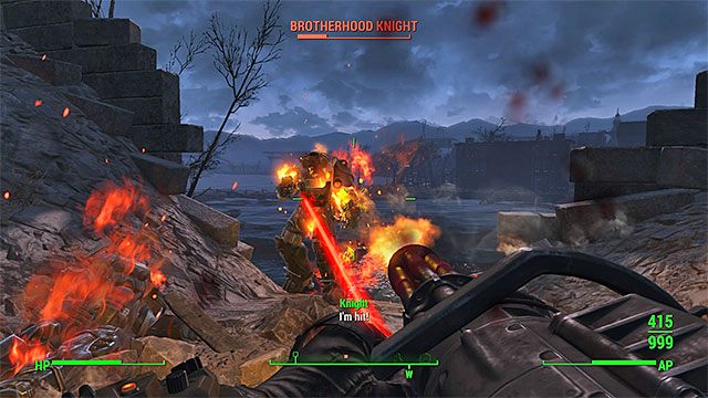 Stosuj najlepsze bronie żeby sprawnie pozbywać się żołnierzy w pancerzach wspomaganych - Połączone siły | Solucja Fallout 4 - Fallout 4 - poradnik do gry