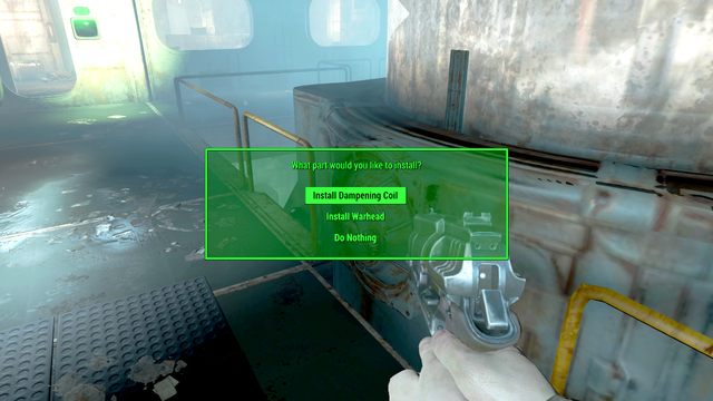 Zainstaluj elementy, wkładając najpierw cewkę, później głowicę - Strzeż się potwora (Szmaragdowa Speluna) | Solucja Fallout 4 - Fallout 4 - poradnik do gry