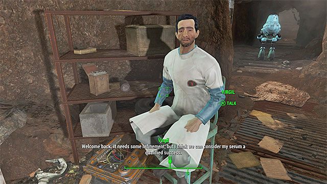 Wyleczony Virgil - Lekarstwo dla Virgila (Skalna jaskinia) | Solucja Fallout 4 - Fallout 4 - poradnik do gry