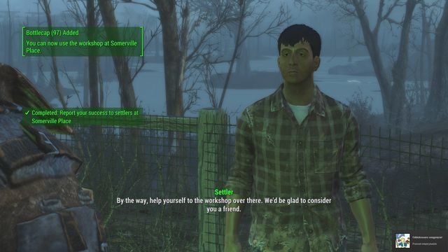 Zadanie to otrzymasz od bezimiennego osadnika z lokacji Somerville place - Somerville Place: Problemy z bandytami (Somerville Place) | Solucja Fallout 4 - Fallout 4 - poradnik do gry