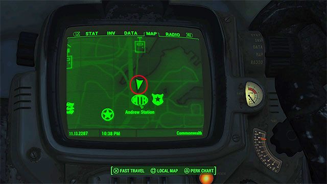 Wejdź do wspomnianego budynku i wyrusz ku jego wyższym piętrom, eliminując po drodze kolejnych przeciwników (mogą to być roboty albo przerośnięte owady) - Zamek - Sektor 7 | Czasopisma Fallout 4 - Fallout 4 - poradnik do gry