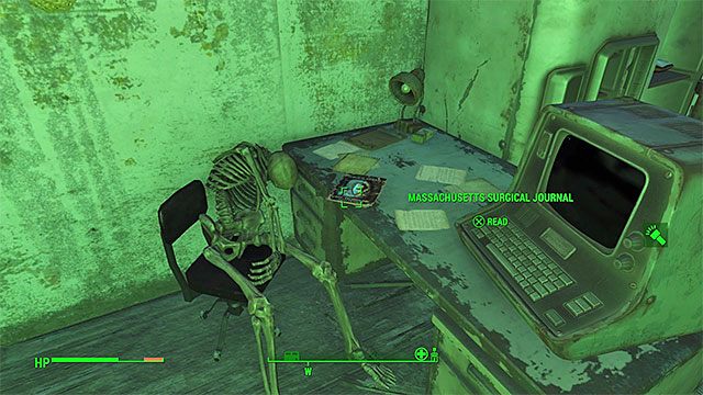 Skieruj się na wyższe piętro zniszczonego budynku kliniki - Fort Hagen - Sektor 4 | Czasopisma Fallout 4 - Fallout 4 - poradnik do gry