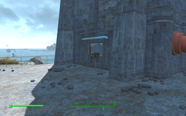 Zwłoki zwisające z okna - znajdziesz przy nich klucz do wielu zamkniętych pomieszczeń fabryki - Przetwórnia ryb Mahkra | Salem - Sektor 3 | Mapy Fallout 4 - Fallout 4 - poradnik do gry