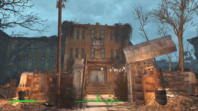 Lokacja ta obejmuje zniszczony budynek szkoły dawnej szkoły - Szkoła wschodniobostońska | Zamek - Sektor 7 | Mapy Fallout 4 - Fallout 4 - poradnik do gry