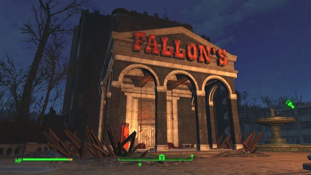 Budynek ten jest bardzo dużym, trzypoziomowym centrum handlowym zajętym przez super mutantów - Dom Towarowy Fallona | Południowy Boston - Sektor 9 | Mapy Fallout 4 - Fallout 4 - poradnik do gry