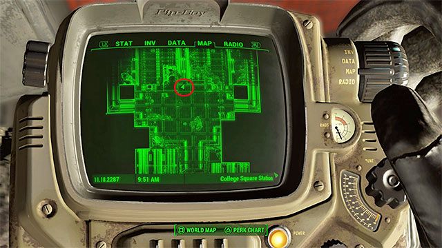 Po dotarciu do lokacji College Square musisz skorzystać z drzwi prowadzących do podziemnej lokacji - Cambridge - Sektor 5 | Czasopisma Fallout 4 - Fallout 4 - poradnik do gry