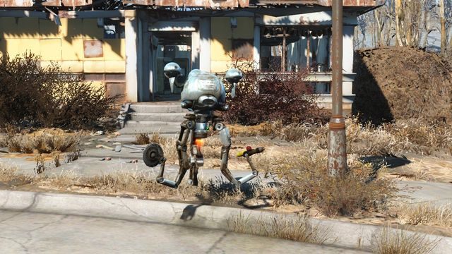 Codsworth cały czas krąży po osadzie, co oznacza, że czasami trudno go odnaleźć. - Sanktuarium | Sanktuarium - Sektor 1 | Mapy Fallout 4 - Fallout 4 - poradnik do gry