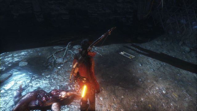 Na ziemi, w jaskini, w której grasował niedźwiedź, po jego pokonaniu przy pozostałościach po jeleniu - Dokumenty | Syberyjska dzicz | Skarby i sekrety w Rise of the Tomb Raider - Rise of the Tomb Raider - poradnik do gry