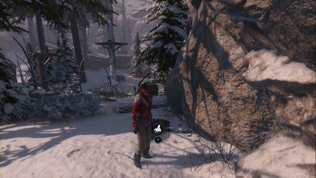 Zakopany pod skalną ścianą, niedaleko Monolitu - Zestawy surwiwalowe | Syberyjska dzicz | Skarby w Rise of the Tomb Raider - Rise of the Tomb Raider - poradnik do gry