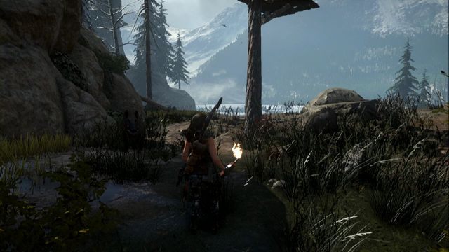 Następnie zeskocz nieco niżej, w pobliże drewnianej chaty (patrząc na mapę znajdziesz tutaj ikonę mówiącą o występowaniu półdzikiej świni w tym regionie) - Bekon! | Osiągnięcia w Rise of the Tomb Raider - Rise of the Tomb Raider - poradnik do gry