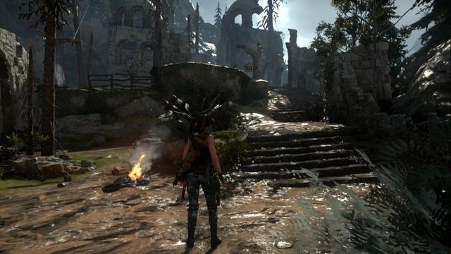 Udaj się do obozu Obóz w Ruinach, który znajduje się w Geotermicznej Dolinie - Cisza | Osiągnięcia w Rise of the Tomb Raider - Rise of the Tomb Raider - poradnik do gry