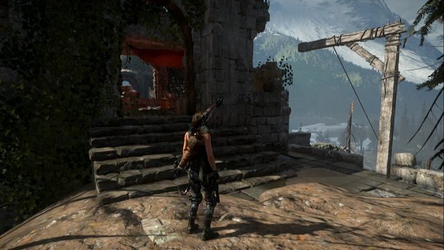 Kawałek dalej wejdź do ruin, skąd możesz z platformy przeskoczyć na gałąź drzewa, a dalej w stronę ruin zniszczonej kopuły - Cisza | Osiągnięcia w Rise of the Tomb Raider - Rise of the Tomb Raider - poradnik do gry