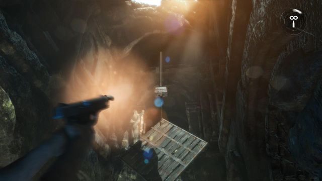 W dalszej części korytarza na rozwiązanie czeka pierwsza prosta zagadka środowiskowa - Rise of the Tomb Raider: Przeszukaj korytarze grobowca | Syria - solucja - Rise of the Tomb Raider - poradnik do gry
