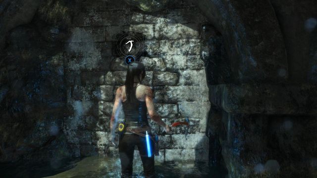 Teraz zeskocz do wody i podejdź do ściany po lewej stronie - Rise of the Tomb Raider: Przeszukaj korytarze grobowca | Syria - solucja - Rise of the Tomb Raider - poradnik do gry