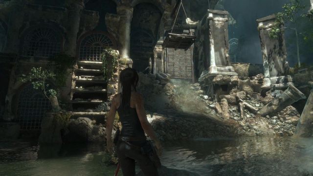 Przed Tobą kolejna zagadka środowiskowa - Rise of the Tomb Raider: Wejdź na górę głównej komnaty grobowca | Syria solucja - Rise of the Tomb Raider - poradnik do gry