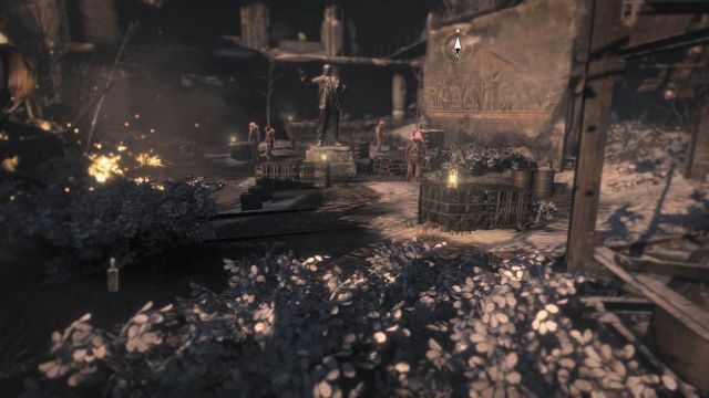 Kilkanaście kroków dalej natkniesz się na większą grupę wrogów - Rise of the Tomb Raider: Zbadaj lądowisko dla helikopterów | W szeregach wroga - Rise of the Tomb Raider - poradnik do gry