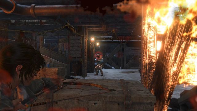 Zabijając kilku następnych wrogów cały czas biegnij w górę tej lokacji - Rise of the Tomb Raider: Dołącz do Jacoba | Znów sama - Rise of the Tomb Raider - poradnik do gry