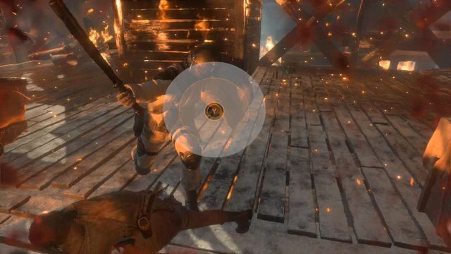 Najskuteczniejszym jednak sposobem ich eliminacji jest wyczekanie odpowiedniej chwili, kiedy żołnierz zamachnie się na Larę pałką - Rise of the Tomb Raider: Dołącz do Jacoba | Znów sama - Rise of the Tomb Raider - poradnik do gry