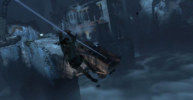 Spod wrót skorzystaj z liny przywiązanej do ciężarówki - Rise of the Tomb Raider: Wyważ drzwi | Skrót - Rise of the Tomb Raider - poradnik do gry