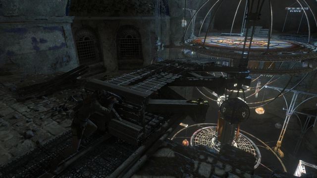 Przeskocz na drugą stronę i tutaj też zwolnij blokadę - Rise of the Tomb Raider: Użyj planetarium | Ścieżka Nieśmiertelnych - Rise of the Tomb Raider - poradnik do gry