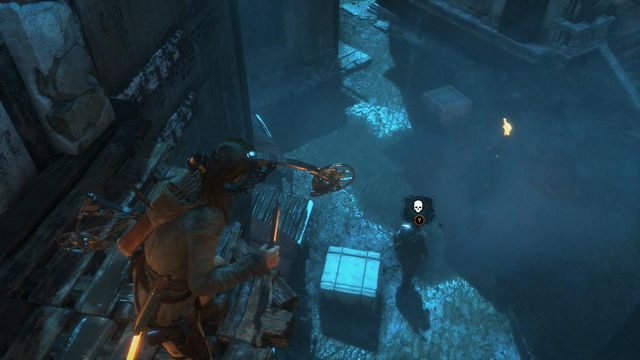 Możesz też postarać się wyeliminować kilku samotnych strażników - Rise of the Tomb Raider: Przedostań się przez pierwszą bramę | Lodowe miasto - Rise of the Tomb Raider - poradnik do gry