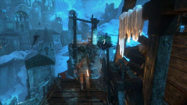 Wejdź na trebusz i zacznij go obracać - Rise of the Tomb Raider: Znajdź sposób, aby zniszczyć bramę | Wyważanie bramy - Rise of the Tomb Raider - poradnik do gry