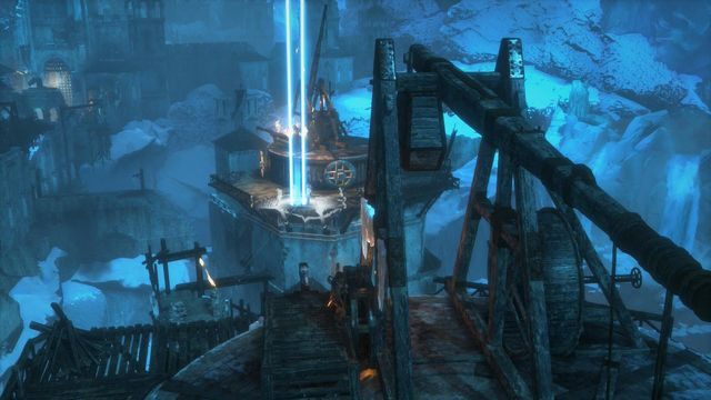 Kiedy znajdziesz się przy kołowrocie trzeciego trebusza zaatakują Nieśmiertelni łucznicy - Rise of the Tomb Raider: Zniszcz bramę i odeprzyj atak | Wyważanie bramy - Rise of the Tomb Raider - poradnik do gry