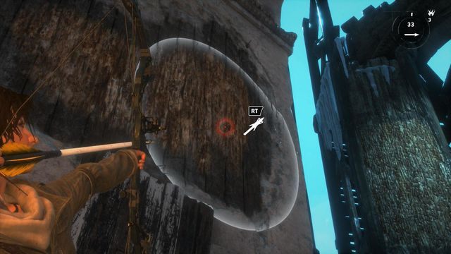 Po pokonaniu przeciwników skorzystaj z obozu, po czym podejdź d drewnianej ściany - Rise of the Tomb Raider: Wejdź na wieżę | Nie ma przejścia - Rise of the Tomb Raider - poradnik do gry