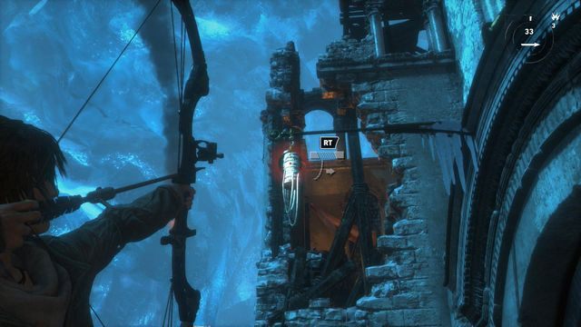 oraz omijać przepaście huśtając się na linie - Rise of the Tomb Raider: Wejdź na wieżę | Nie ma przejścia - Rise of the Tomb Raider - poradnik do gry