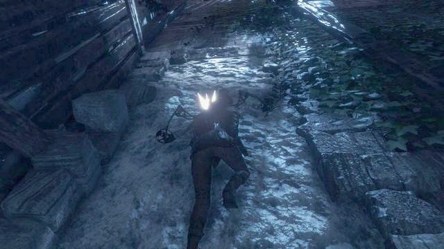 Wespnij się za pomocą czekana po skale - Rise of the Tomb Raider: Znajdź sposób, aby wejść do katedry | Katedra - Rise of the Tomb Raider - poradnik do gry