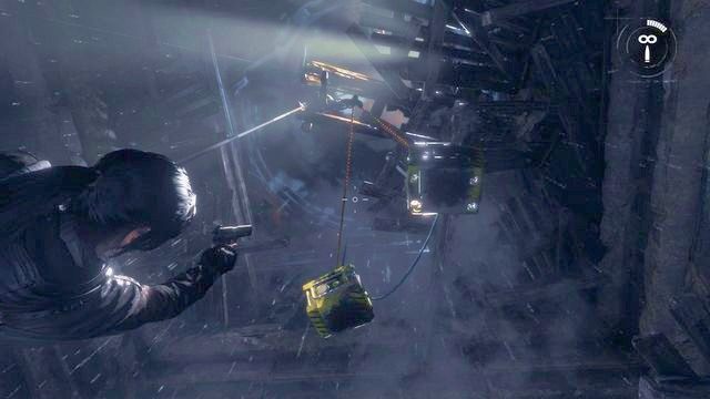 w wyniku której Lara zawiśnie na linie - Rise of the Tomb Raider: Znajdź sposób, aby wejść do katedry | Katedra - Rise of the Tomb Raider - poradnik do gry