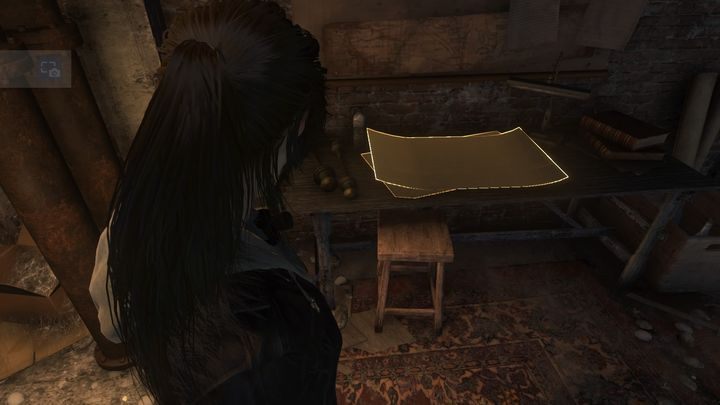 W niewielkim pomieszczeniu znajdują się dwa ważne przedmioty fabularne! - Droga do biblioteki | Opis przejścia Rise of the Tomb Raider Więzy Krwi - Rise of the Tomb Raider - poradnik do gry
