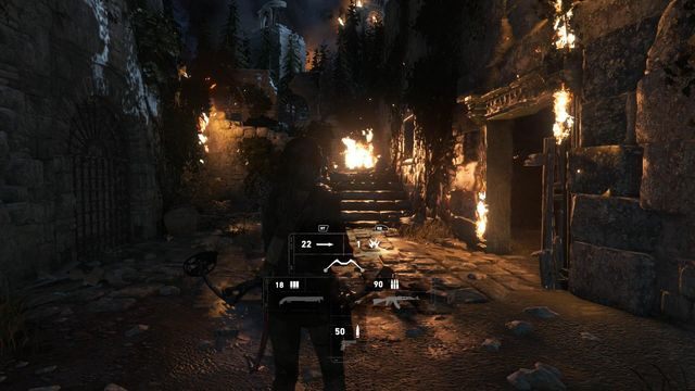 Lara znajdzie się na kolejnym dziedzińcu - Rise of the Tomb Raider: Wyważ bramę prowadzącą na dziedziniec wieży - Rise of the Tomb Raider - poradnik do gry